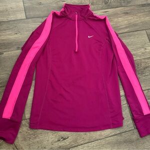Nike Dri-Fit Women's Pink Half-Zip Jacket Size M